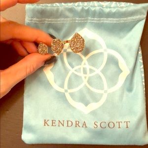 Kendra Scott Naomi Gold Double Ring Platinum Drusy